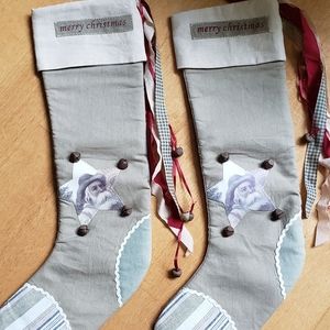 Set of Santa Christmas stockings